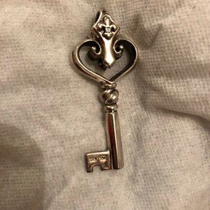 Designer Anne King Sterling Gold Key Charm